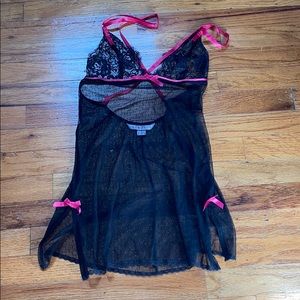 Black with Hot Pink Trim Lingerie